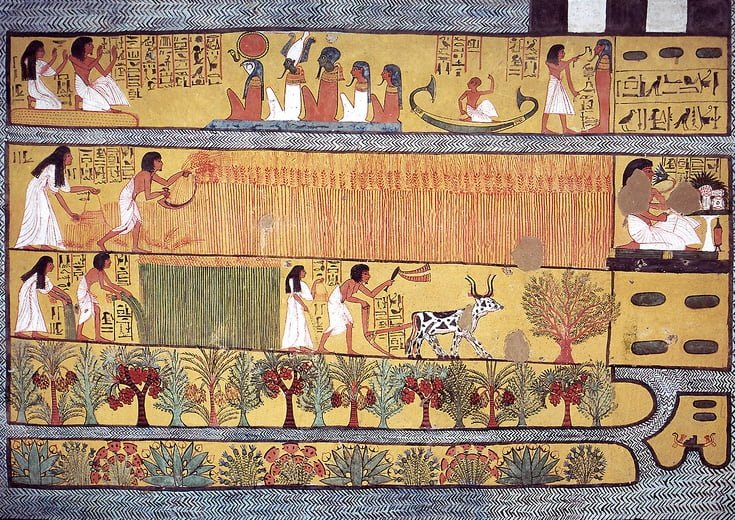 Pintura en una tumba de Deir el-Medina